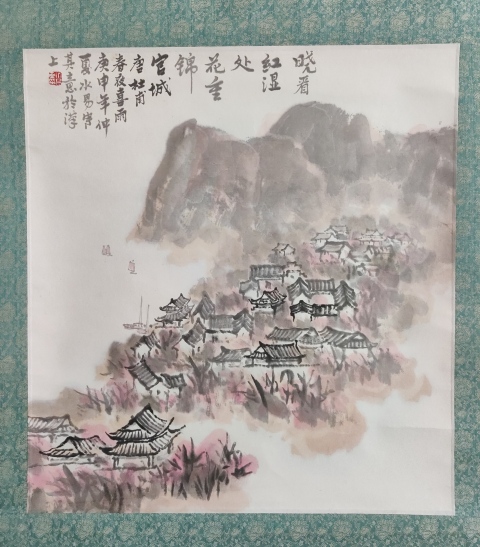 古玩字畫李可染入室弟子已故湖南名家湯萬清山水圖立軸拍賣,當前價格1888元