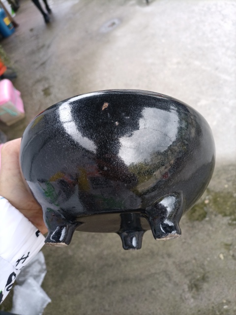 古玩陶瓷黑釉三足爐拍賣，當前價格600元