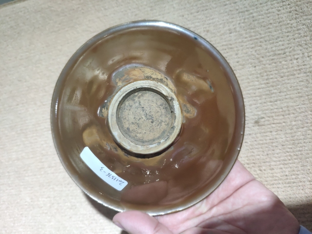 古玩陶瓷北宋紫金釉耀州窯盞拍賣，當前價格120000元