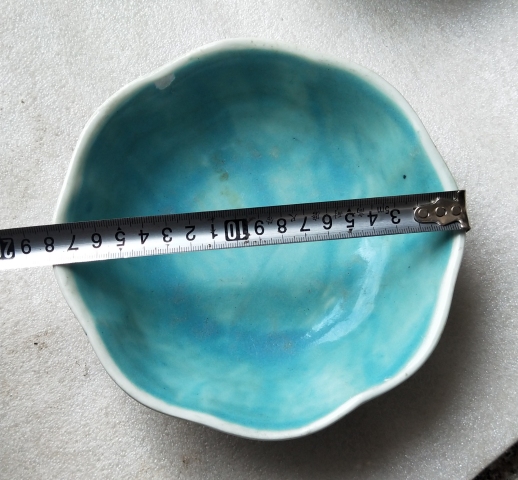 古玩陶瓷清末民國松石綠花卉紋粉彩碗拍賣，當前價格198元