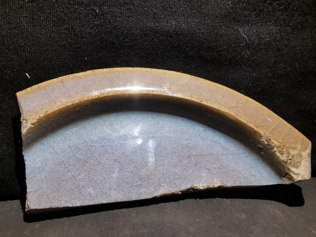 古玩陶瓷金元天青釉鈞窯洗標(biāo)本拍賣,當(dāng)前價(jià)格2600元