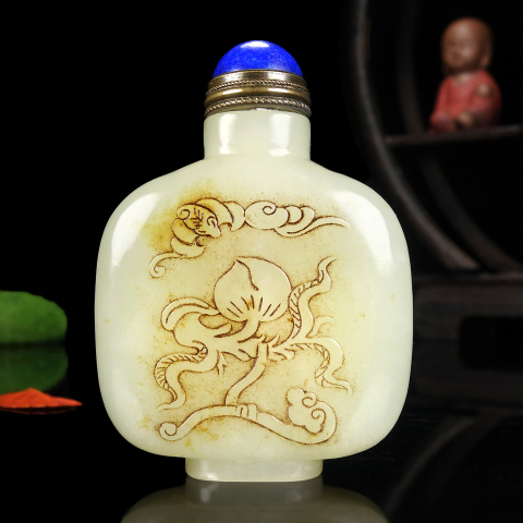 古玩玉器和田玉鼻煙壺拍賣，當前價格3000元
