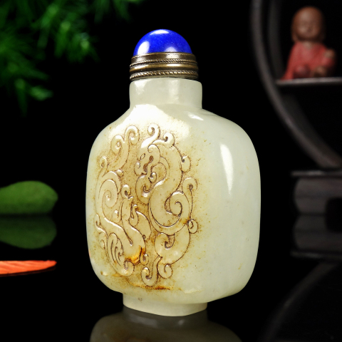 古玩玉器和田玉鼻煙壺拍賣，當前價格3000元
