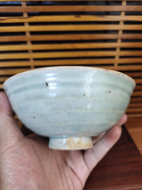 古玩陶瓷元代-龍泉青瓷印花碗拍賣，當前價格2200元