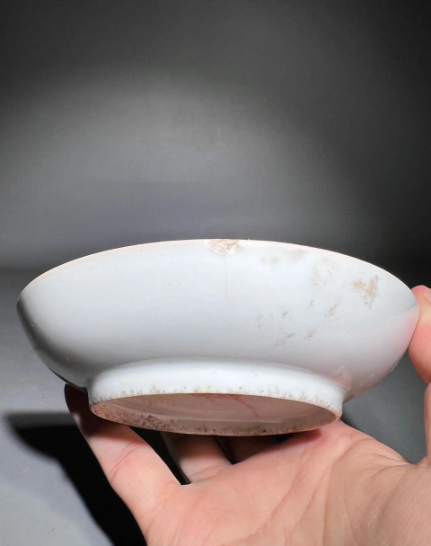 古玩陶瓷(精美)淺絳彩錦雞柳葉詩文紋盤拍賣,當前價格0元