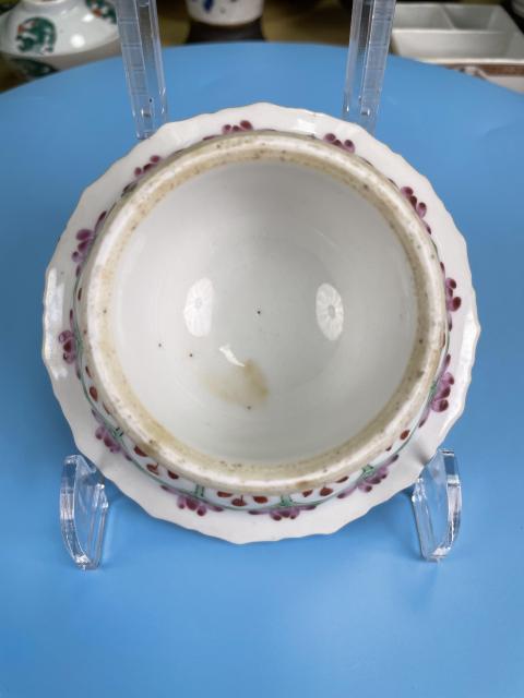 古玩陶瓷清咸豐 精品料彩粉彩花卉紋高足菱口盤拍賣,當(dāng)前價格2100元