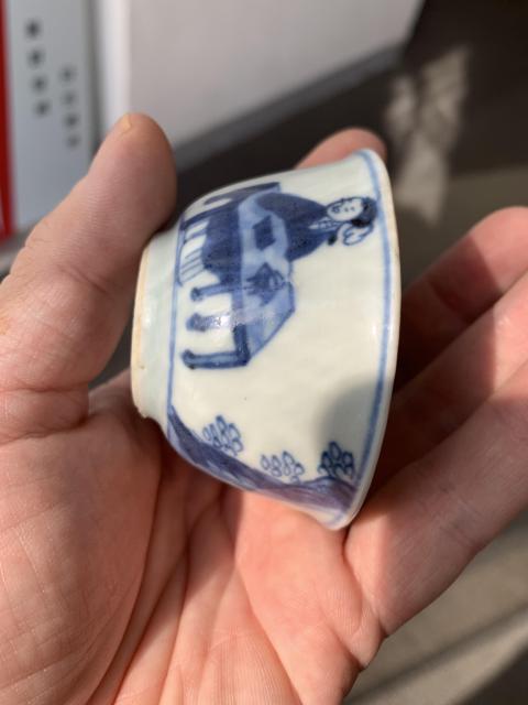 古玩陶瓷康熙青花人物紋杯拍賣,當前價格2800元