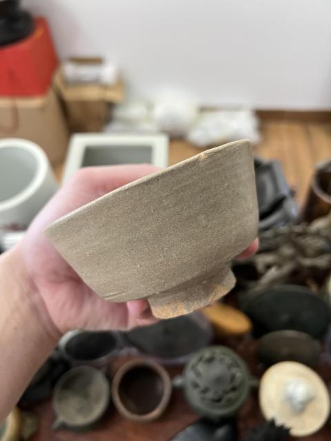 古玩陶瓷明初龍泉窯系圈足香爐拍賣，當前價格999元