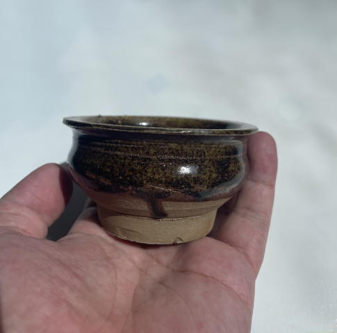 古玩陶瓷吉州窯醬釉小盞拍賣，當前價格900元