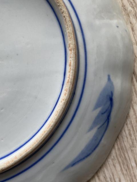 古玩陶瓷日本大正山水紋青花盤拍賣，當前價格350元