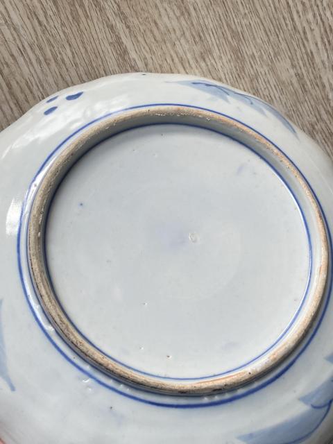 古玩陶瓷日本大正山水紋青花盤拍賣，當前價格350元