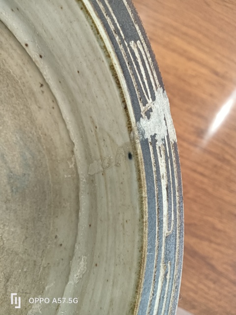 古玩陶瓷清中期鐵銹釉青花山水紋香爐拍賣，當前價格1400元