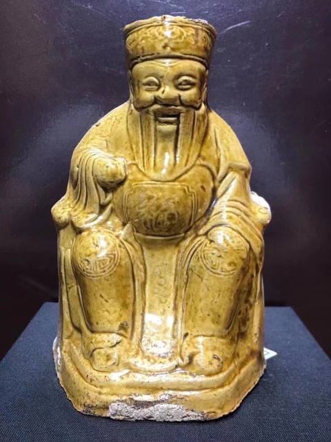古玩陶瓷清.黃釉福德正神拍賣,當前價格1880元