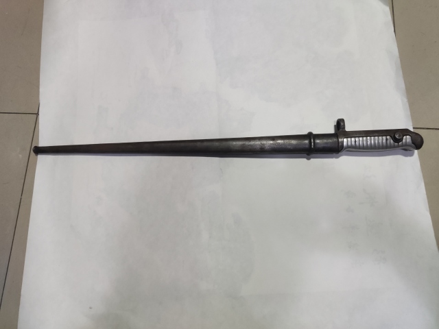 古玩雜項十九世紀晚期法國毛瑟槍T刃槍刺拍賣,當前價格8666元