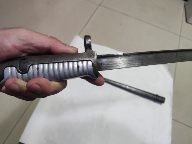 古玩雜項十九世紀晚期法國毛瑟槍T刃槍刺拍賣,當前價格8666元