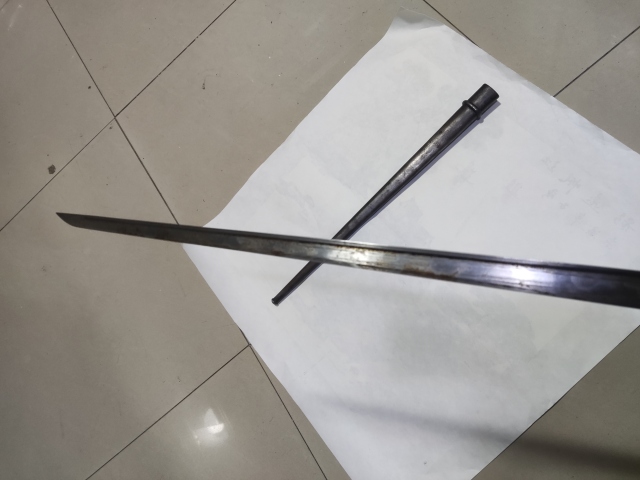 古玩雜項十九世紀晚期法國毛瑟槍T刃槍刺拍賣,當前價格8666元