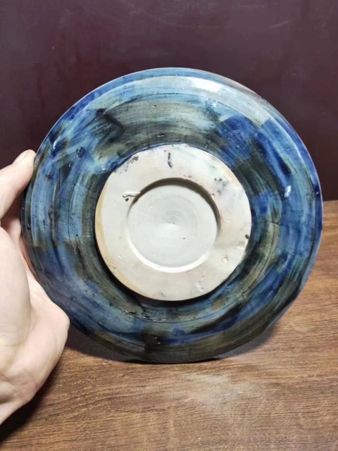古玩陶瓷清，藍釉瓷硯臺拍賣，當前價格3200元