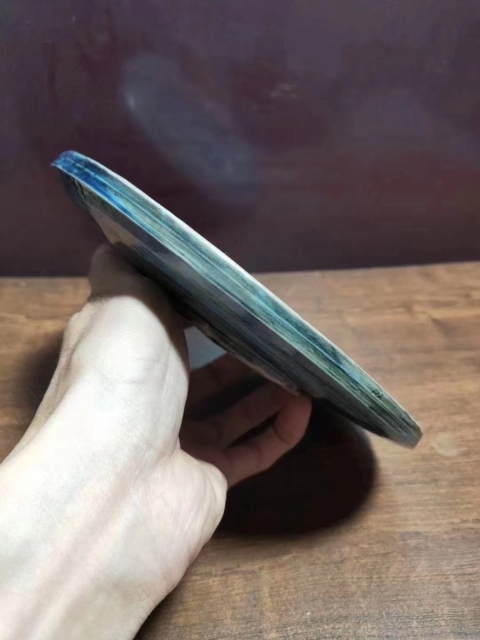 古玩陶瓷清，藍釉瓷硯臺拍賣，當前價格3200元