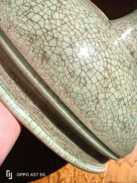 古玩陶瓷龍泉三足大號香爐拍賣,當前價格21000元