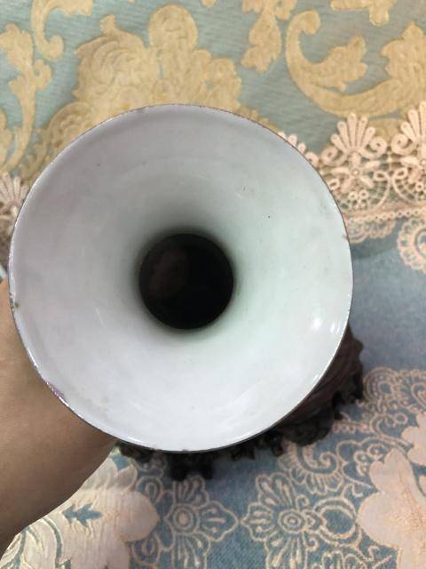 古玩陶瓷粉彩花鳥紋撇口瓶拍賣，當(dāng)前價格3366元