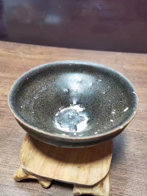 古玩陶瓷黑釉茶盞拍賣，當前價格1800元