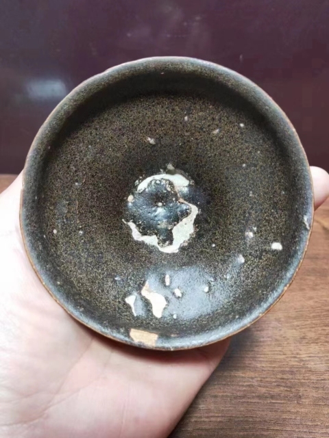 古玩陶瓷黑釉茶盞拍賣，當前價格1800元