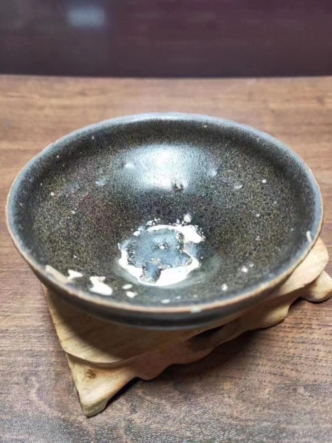 古玩陶瓷黑釉茶盞拍賣，當前價格1800元