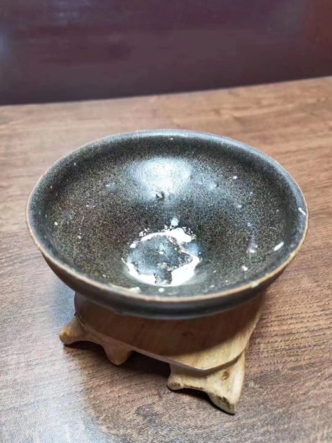 古玩陶瓷黑釉茶盞拍賣，當前價格1800元
