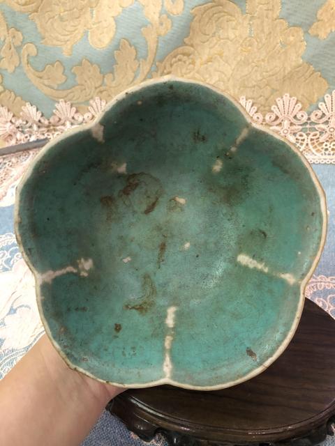 古玩陶瓷【晚清】粉彩花鳥紋花口貢碗拍賣，當前價格3600元