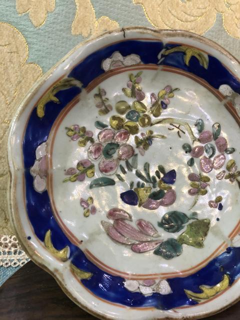 古玩陶瓷【晚清】粉彩花卉紋花口盤拍賣,當前價格2500元