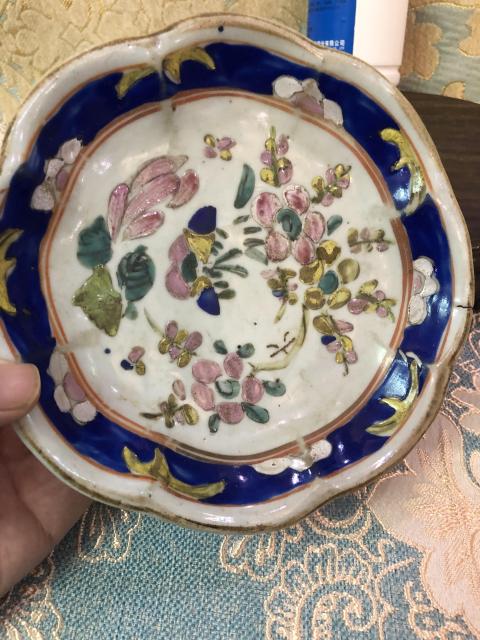 古玩陶瓷【晚清】粉彩花卉紋花口盤拍賣,當前價格2500元