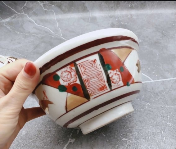古玩陶瓷五彩蓋碗拍賣，當前價格350元
