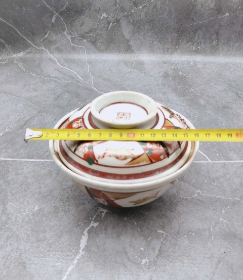 古玩陶瓷五彩蓋碗拍賣，當前價格350元