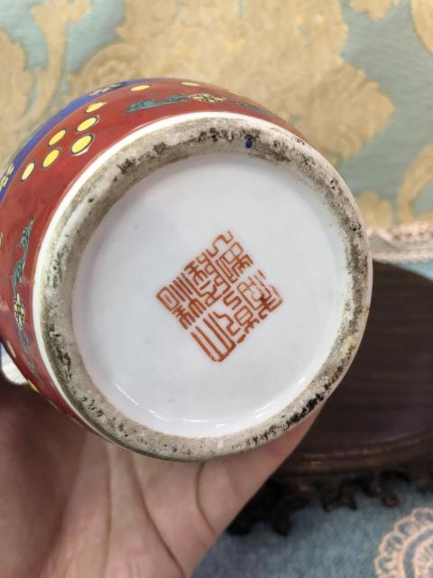 古玩陶瓷粉彩貼花花鳥紋鼓釘罐拍賣,當(dāng)前價格1500元