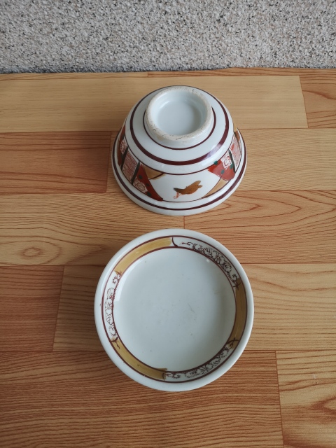 古玩陶瓷五彩蓋碗拍賣，當前價格350元