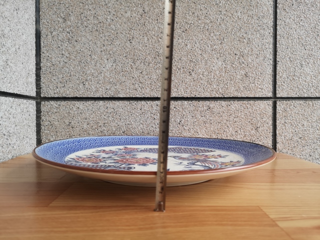 古玩陶瓷六十至八十年代青花粉彩花鳥紋盤拍賣，當(dāng)前價(jià)格680元