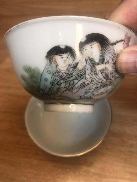 古玩陶瓷民國(guó)和合二仙彩繪小碗拍賣(mài),當(dāng)前價(jià)格555元