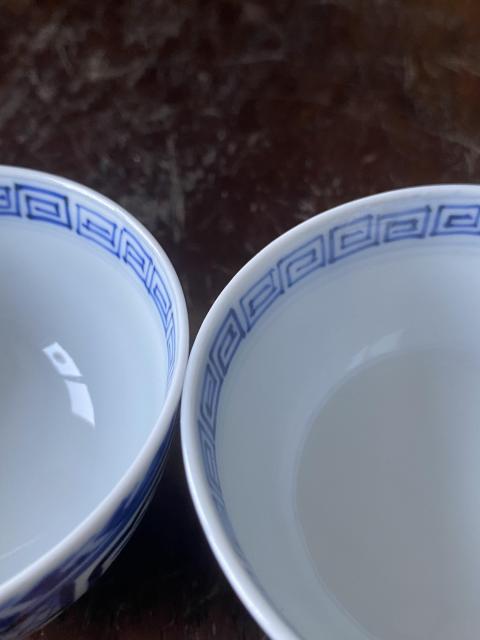 古玩陶瓷清末青花杯一對拍賣，當前價格600元