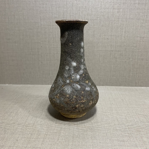 古玩陶瓷宋代褐釉點彩長頸瓶拍賣，當前價格1999元
