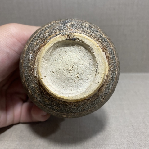 古玩陶瓷宋代褐釉點彩長頸瓶拍賣，當前價格1999元