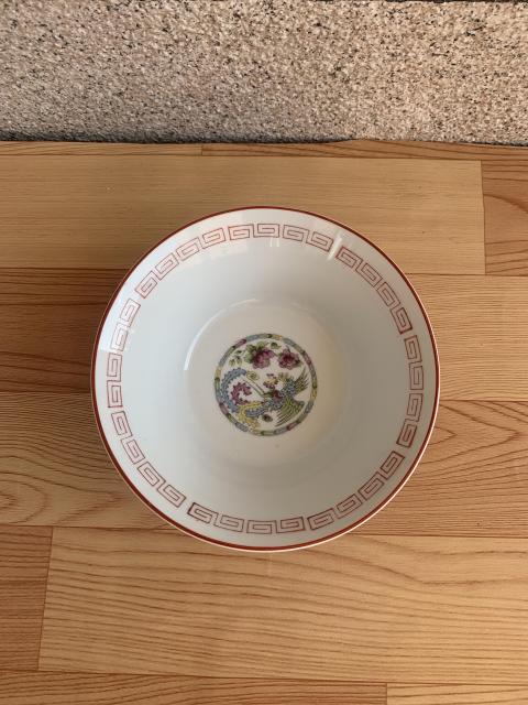 古玩陶瓷六十至八十年代鳳凰牡丹紋碗拍賣,當前價格220元