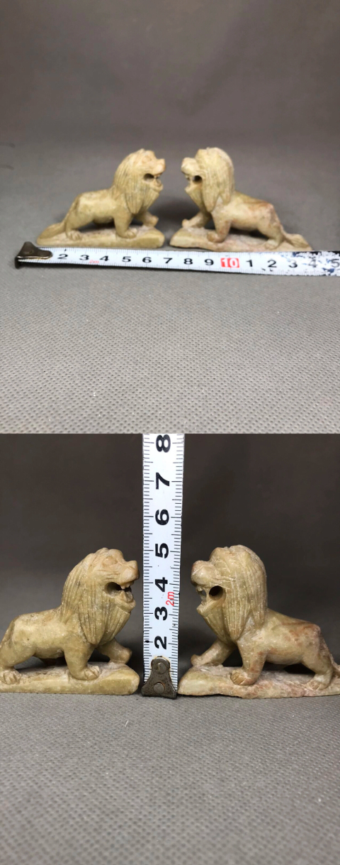 古玩陶瓷壽山石獅子像一對拍賣,當前價格1888元