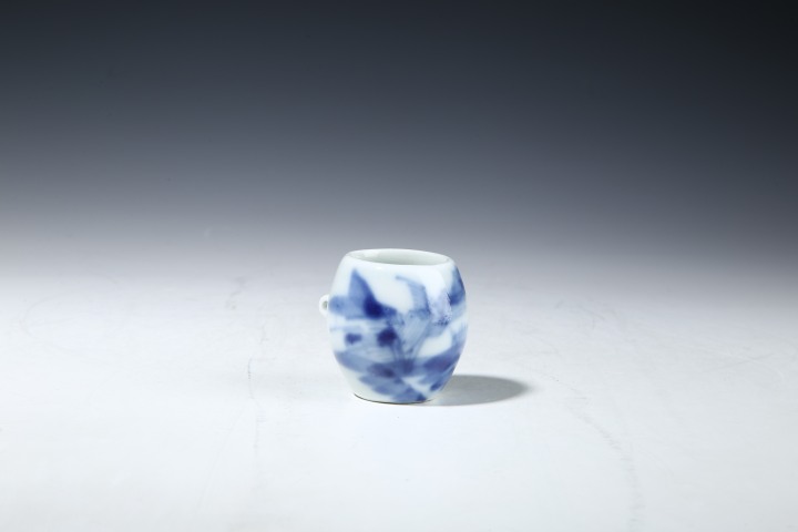 古玩陶瓷一對青花鳥食罐拍賣,當前價格1900元