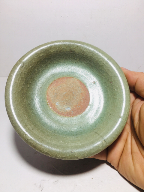 古玩陶瓷龍泉窯帝皇翡翠綠玉化官釉筆洗/壺托壺承拍賣,當前價格499元