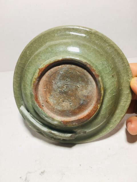 古玩陶瓷龍泉窯帝皇翡翠綠玉化官釉筆洗/壺托壺承拍賣,當前價格499元