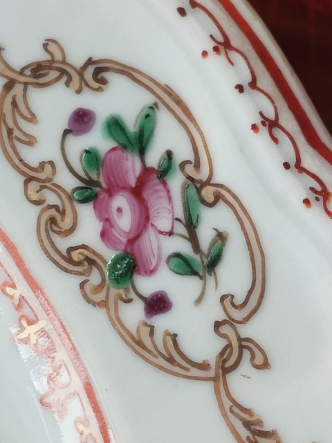 古玩陶瓷【清乾隆】精品花鳥紋彩繪花口盤拍賣,當前價格2980元