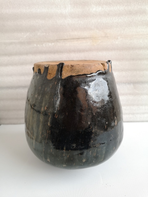 古玩陶瓷清代早期磁州窯窯變釉大罐拍賣，當(dāng)前價(jià)格580元