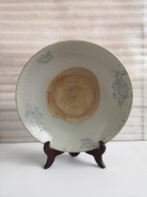 古玩陶瓷清代青花盤拍賣,當前價格580元