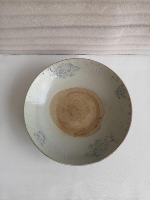 古玩陶瓷清代青花盤拍賣,當前價格580元