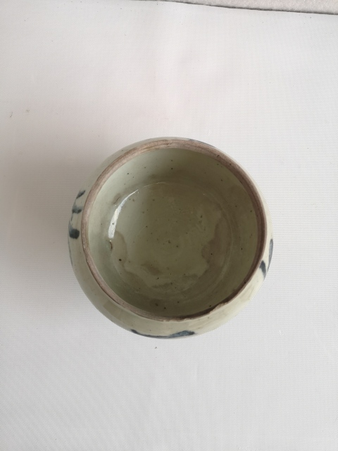 古玩陶瓷晚清青花文字罐拍賣,當前價格398元